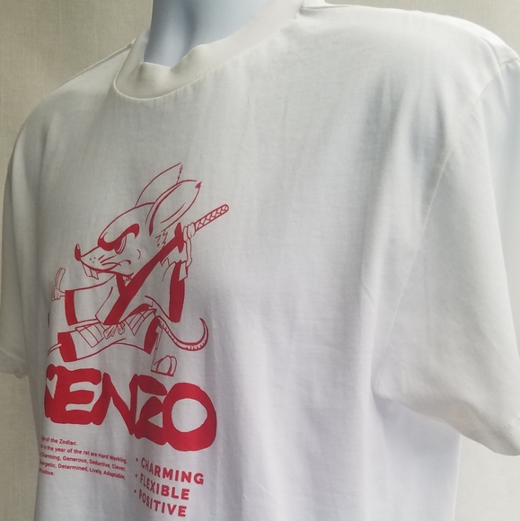 New Men's "KENZO PARIS" White Tee Shirt - Picture 3 of 5